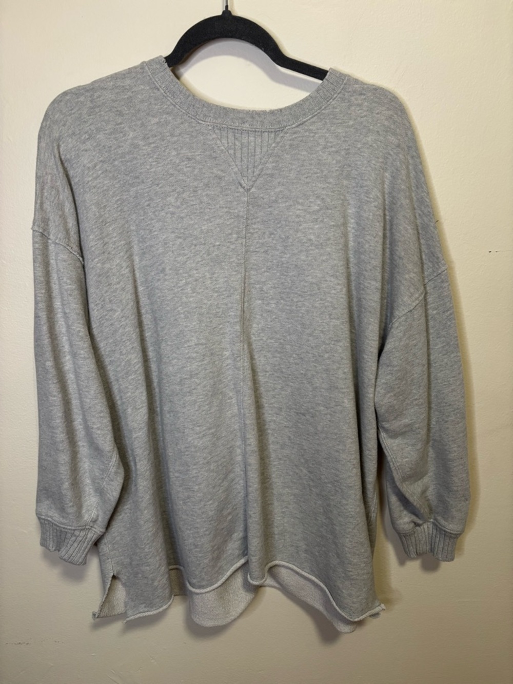 Aerie Light Gray Oversized Crewneck Sweatshirt Size Small